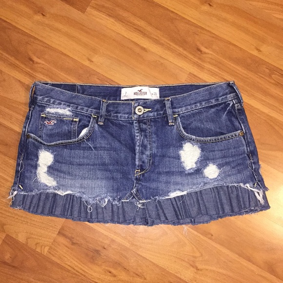 Hollister Dresses & Skirts - Hollister Destroyed Denim Skirt